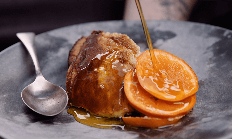 Mandarin and Wattleseed Basque Cheesecake