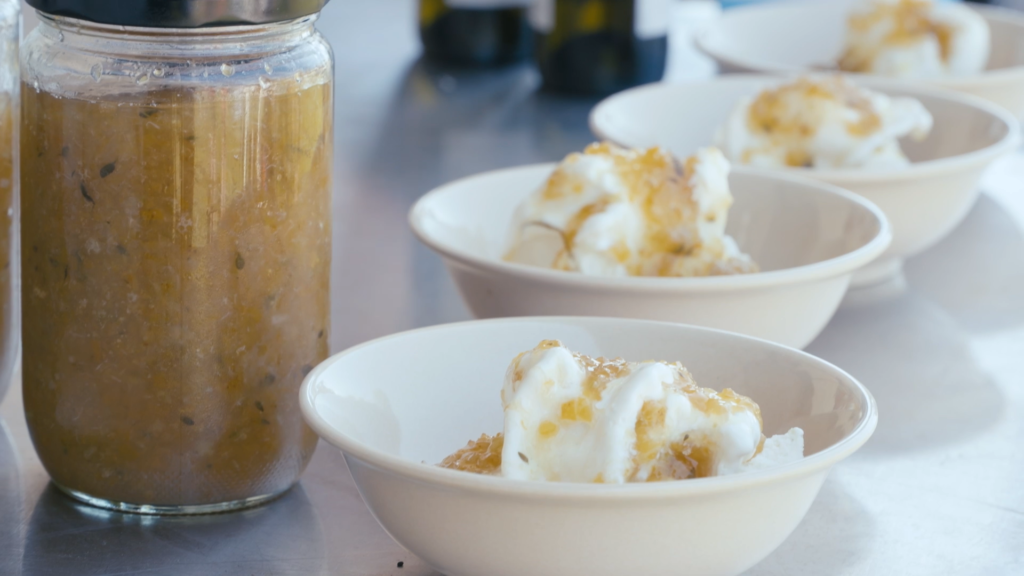 Lemon Thyme Jam and Vanilla Ice Cream